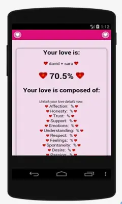 Real Love calculator tester android App screenshot 3